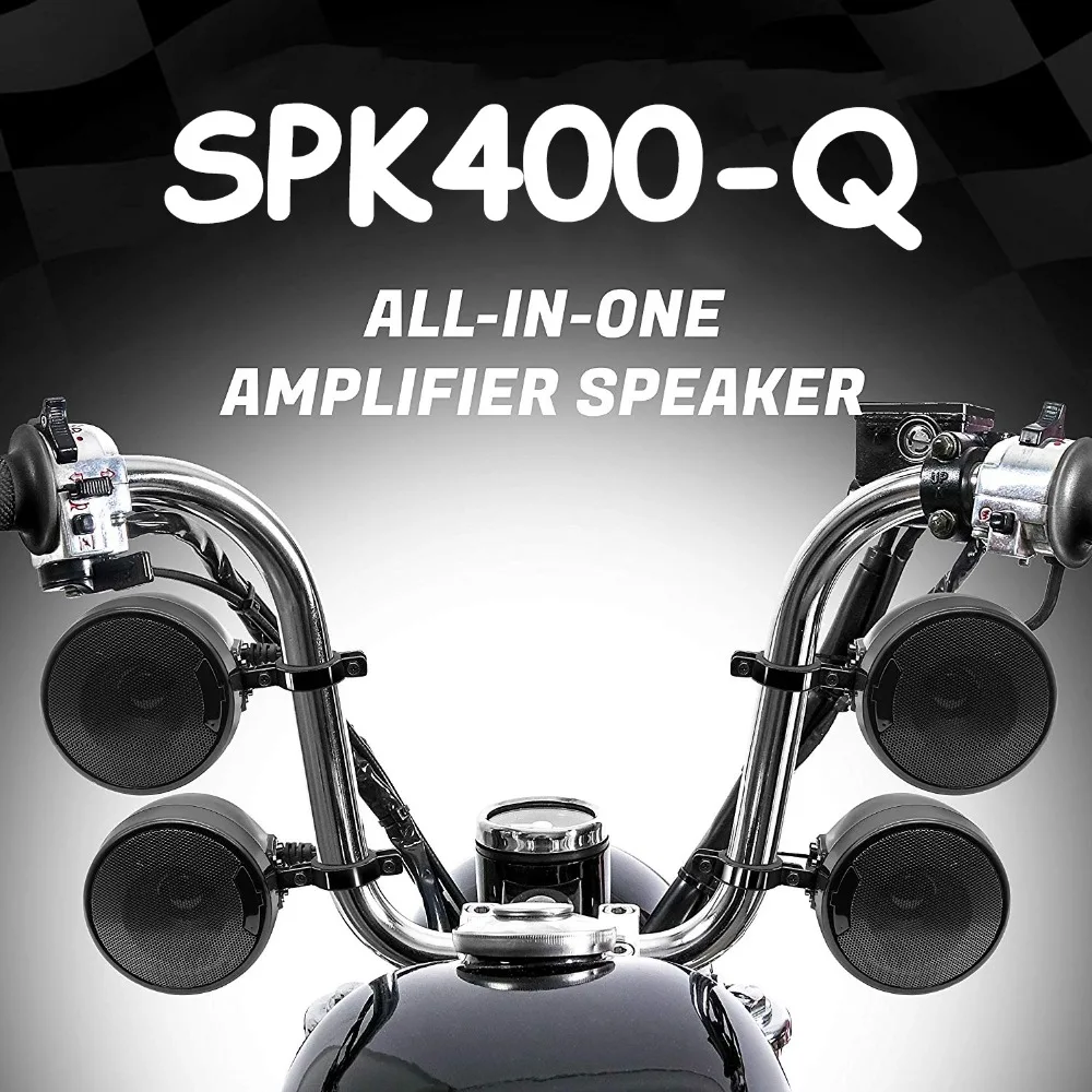 Aileap SPK400 Q 4 канальные 5 дюймовые Bluetooth колонки для мотоцикла 1200 Вт усилитель