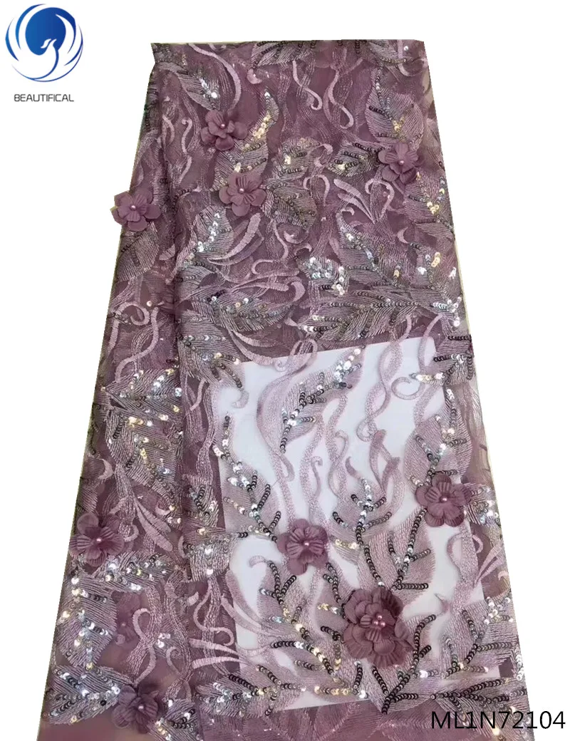 BEAUTIFICAL nigerian lace fabrics 2019 3d tulle lace fabric wedding lace sequins fabric 5 yards/lot with beads on sales ML1N721
BEAUTIFICAL nigerian lace fabrics 2019 3d tulle lace fabric wedding lace sequins fabric 5 yards/lot with beads on sales ML1N721