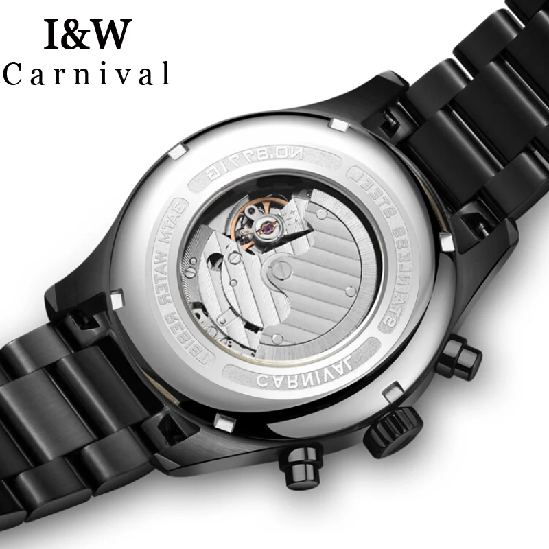 I&W Pilot Watch Men Carnival Mens Automatic Mechanical Watches Stainless Steel Waterproof Moon Phase Wristwatch erkek kol saati
I&W Pilot Watch Men Carnival Mens Automatic Mechanical Watches Stainless Steel Waterproof Moon Phase Wristwatch erkek kol saati
