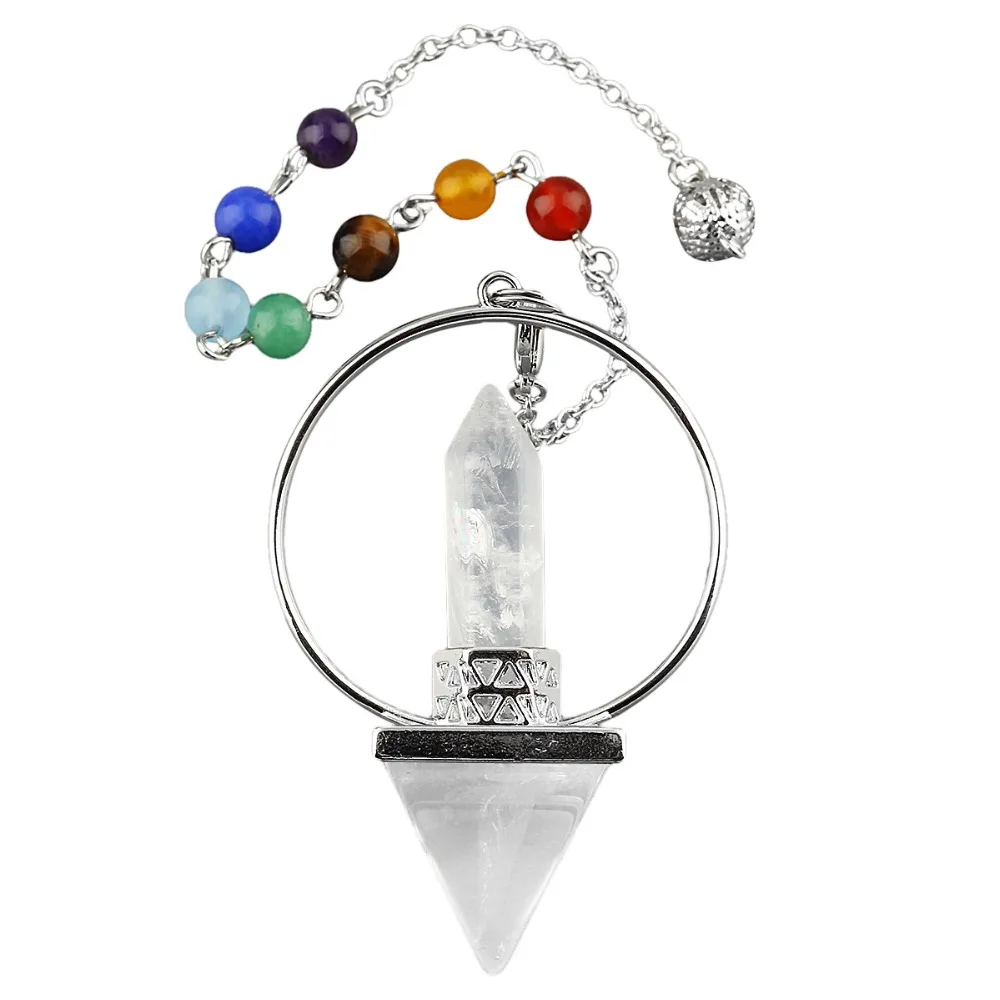 SUNYIK Rock Quartz Pyramid Pendulum with 7 Chakra Chain,Dowsing Reiki Healing Crystal Spiritual Energy Generator
SUNYIK Rock Quartz Pyramid Pendulum with 7 Chakra Chain,Dowsing Reiki Healing Crystal Spiritual Energy Generator