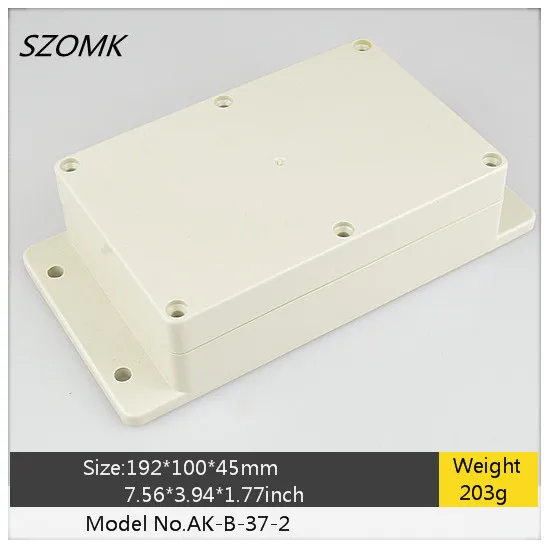 4 pieces a lot, waterproof distribution enclosure plastic electronic box192x100x45mm szomk wall mounting plastic housing box
4 pieces a lot, waterproof distribution enclosure plastic electronic box192x100x45mm szomk wall mounting plastic housing box