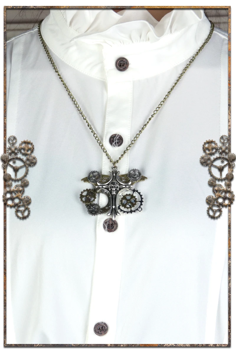 2018 Steampunk Retro Jewelry Europe And America Personality Bone Man Gear Accessories Steampunk Party Necklace
2018 Steampunk Retro Jewelry Europe And America Personality Bone Man Gear Accessories Steampunk Party Necklace