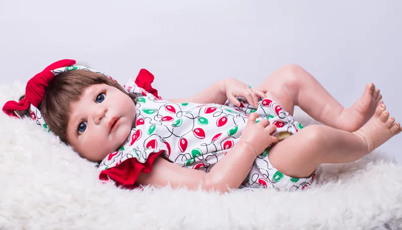 22" Full Silicone Body Reborn Girl Doll 55 CM Princess Summer Newborn Babies Toys Child Fashion Birthday Gift
22" Full Silicone Body Reborn Girl Doll 55 CM Princess Summer Newborn Babies Toys Child Fashion Birthday Gift