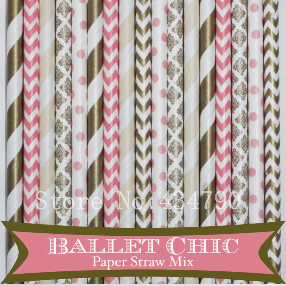 250pcs Mixed 5 Designs Ballet Chic Themed Paper Straws-Metallic Gold,Pink,Ivory,Cream,Dot,Striped,Chevron,Damask,Baby Shower
250pcs Mixed 5 Designs Ballet Chic Themed Paper Straws-Metallic Gold,Pink,Ivory,Cream,Dot,Striped,Chevron,Damask,Baby Shower