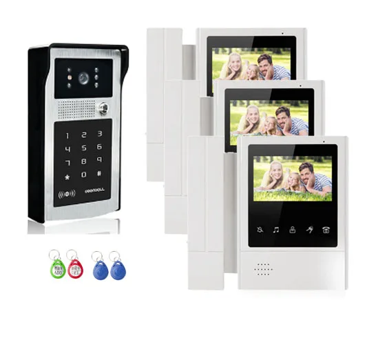 Xinslu домофон дверной звонок безопасности Видео система 3xtouch ключ LCD цветной монитор 4,3 "видео телефон двери + 1XNight версия FRID камера
Xinslu домофон дверной звонок безопасности Видео система 3xtouch ключ LCD цветной монитор 4,3 "видео телефон двери + 1XNight версия FRID камера