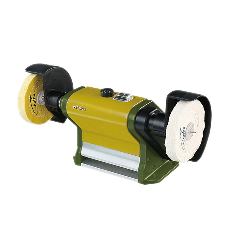PROXXON mini magic table polishing machine, household double head polishing machine, 140W 50/60Hz. 1000-3100 rpm.
PROXXON mini magic table polishing machine, household double head polishing machine, 140W 50/60Hz. 1000-3100 rpm.