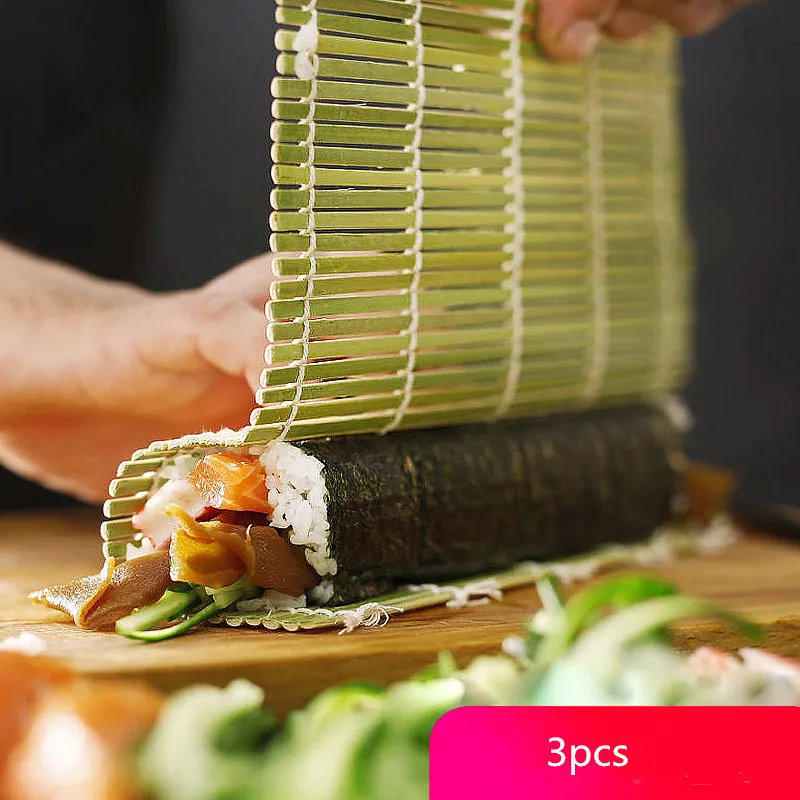 3pcs DIY Sushi Rolling Roller Bamboo Cooking Tools Sushi Maker Sushi Mat Seaweed Steamed Rice Bamboo Curtain Sushi Tools
3pcs DIY Sushi Rolling Roller Bamboo Cooking Tools Sushi Maker Sushi Mat Seaweed Steamed Rice Bamboo Curtain Sushi Tools