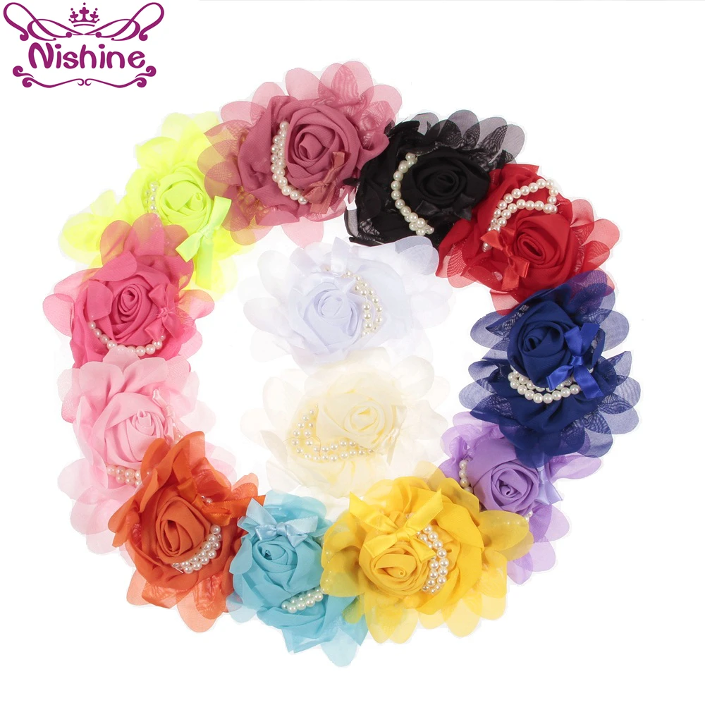 Nishine 20pcs Flatback Chiffon Pearl Flower with Ribbon Bow DIY Girls Hairpins Hair Band Kids Hair Accessories
Nishine 20pcs Flatback Chiffon Pearl Flower with Ribbon Bow DIY Girls Hairpins Hair Band Kids Hair Accessories