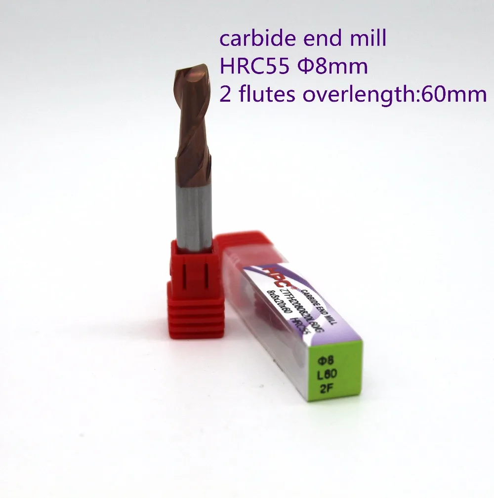 router bit 8*8*60 of 2 flutes flat end mills HRC55 carbide end milling tungsten mill cutter CNC machine tool
router bit 8*8*60 of 2 flutes flat end mills HRC55 carbide end milling tungsten mill cutter CNC machine tool