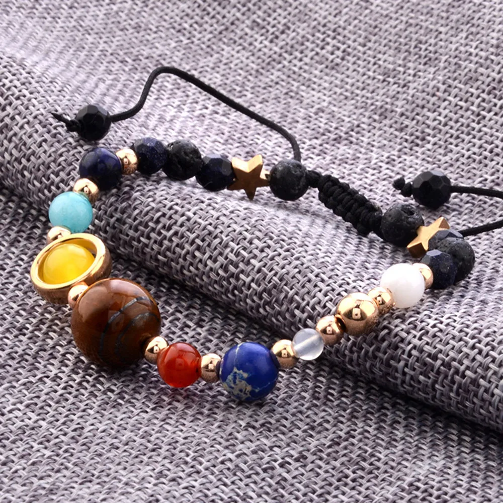2020 Bracelet Femme Men Vintage Bracelet Galaxy Solar System Eight Planets Theme Natural Stone Beaded Bracelets
2020 Bracelet Femme Men Vintage Bracelet Galaxy Solar System Eight Planets Theme Natural Stone Beaded Bracelets