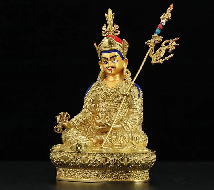 21CM # High grade GOOD Buddha -HOME Hall efficacious Protection Gold-plated Guru Padmasambhava buddha Buddhist Tantra statue
21CM # High grade GOOD Buddha -HOME Hall efficacious Protection Gold-plated Guru Padmasambhava buddha Buddhist Tantra statue