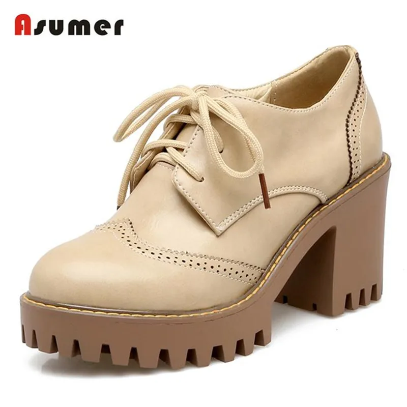 Asumer large size 31-43 lace-up women pumps platform shoes fashion comfortable retro round toe high heels shoes for women
Asumer large size 31-43 lace-up women pumps platform shoes fashion comfortable retro round toe high heels shoes for women