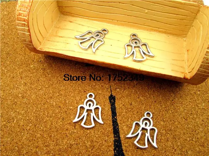 150pcs-- Angel Charms Antique Tibetan silver Angel Charms pendants ,DIY Supplies 21x17mm