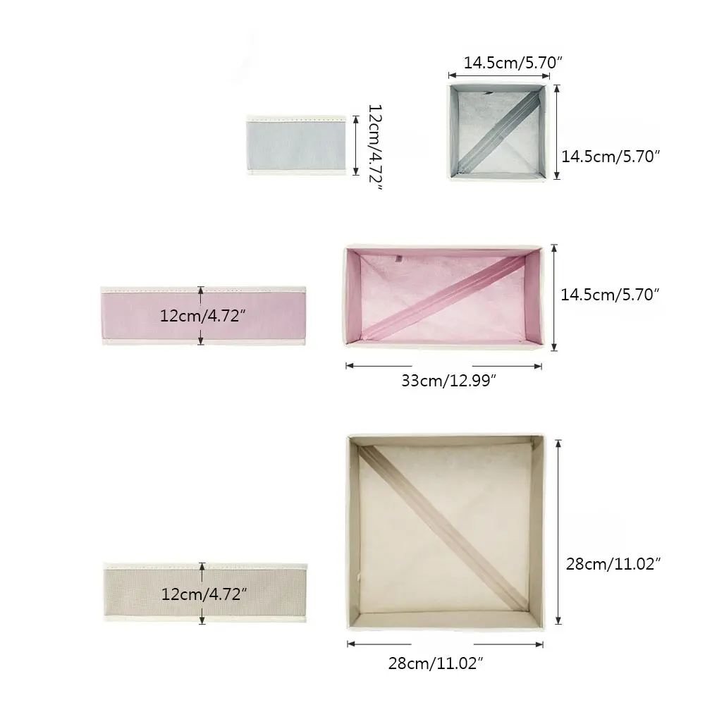6PCS/Set Underwear Bra Storage Boxes Drawer Organizer Socks Scarfs Case Wardrobe Closet Divider Clothes Necktie Container
6PCS/Set Underwear Bra Storage Boxes Drawer Organizer Socks Scarfs Case Wardrobe Closet Divider Clothes Necktie Container