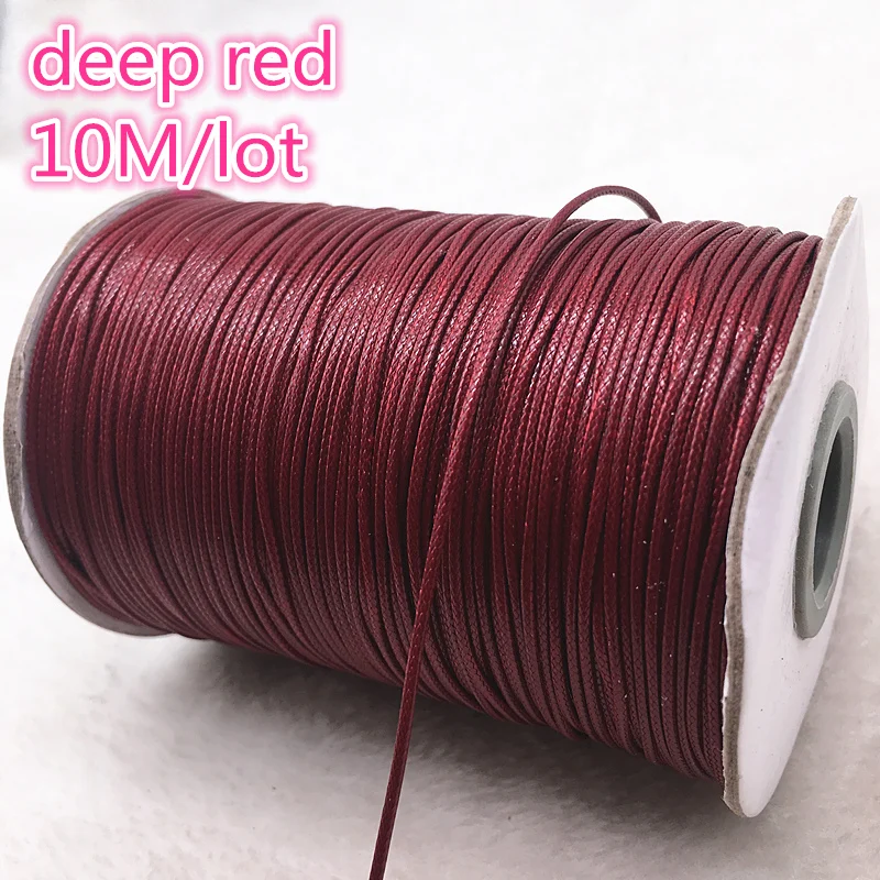 10meters 1mm deep red Waxed Cotton Cord Waxed Thread Cord String Strap Necklace Rope Bead DIY Jewelry Making shamballa Bracelet
10meters 1mm deep red Waxed Cotton Cord Waxed Thread Cord String Strap Necklace Rope Bead DIY Jewelry Making shamballa Bracelet