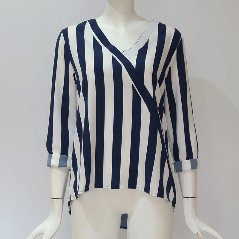 Women'S Striped Blouse Shirt Long Sleeve Blouse V-neck Shirts Casual Tops Blouse Et Chemisier Femme Blusas Mujer De Moda Lady
Women'S Striped Blouse Shirt Long Sleeve Blouse V-neck Shirts Casual Tops Blouse Et Chemisier Femme Blusas Mujer De Moda Lady