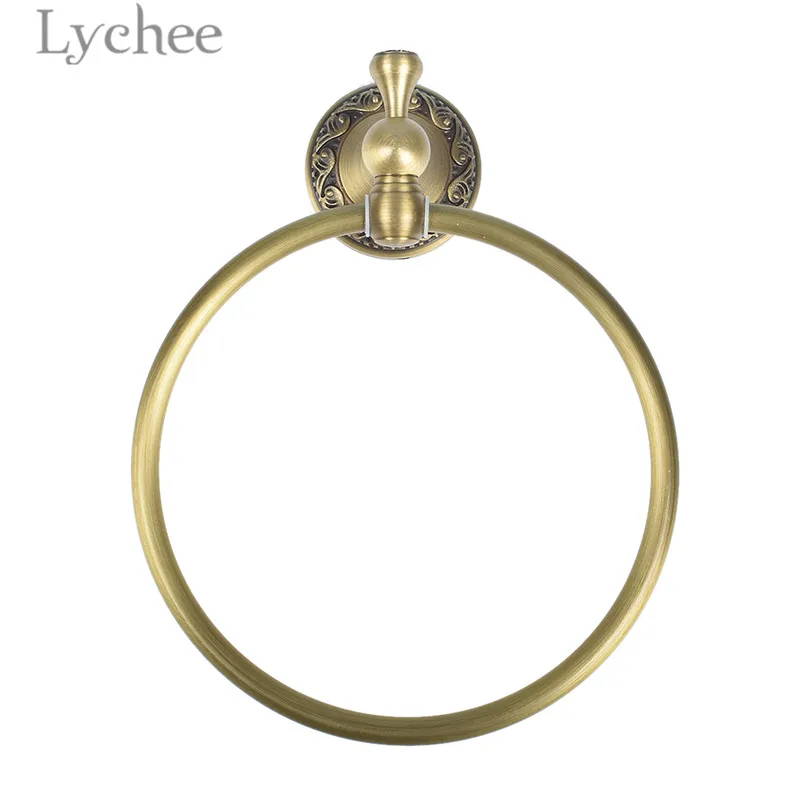 Lychee Life античные латунные Резные кольца для полотенец металлические аксессуары
