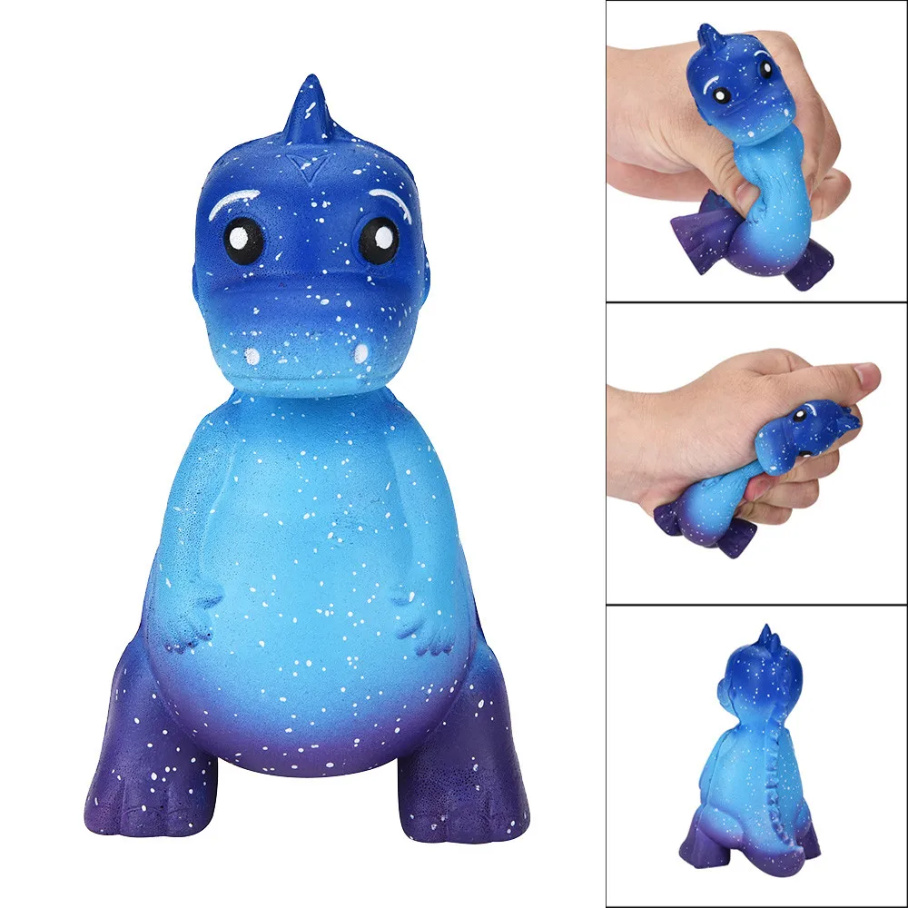 

HaveFun 2018 Galaxy Dinosaur 12cm Cute Rex Jumbo Squishy Jumbo Scented Cream Super Slow Rising Squeeze novelty toys Drop