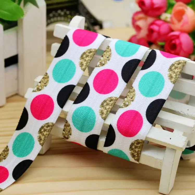 1'' Free shipping Fold Elastic FOE love polka gold dots printed headband headwear hairband diy decoration wholesale OEM P5551
1'' Free shipping Fold Elastic FOE love polka gold dots printed headband headwear hairband diy decoration wholesale OEM P5551