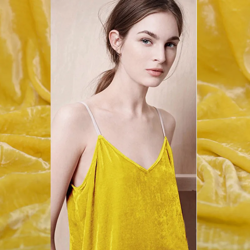 Fashion yellow natural silk velvet fabric for dress suspender tissu au meter DIY tissus tela christmas plush flocking cloth DIY
Fashion yellow natural silk velvet fabric for dress suspender tissu au meter DIY tissus tela christmas plush flocking cloth DIY