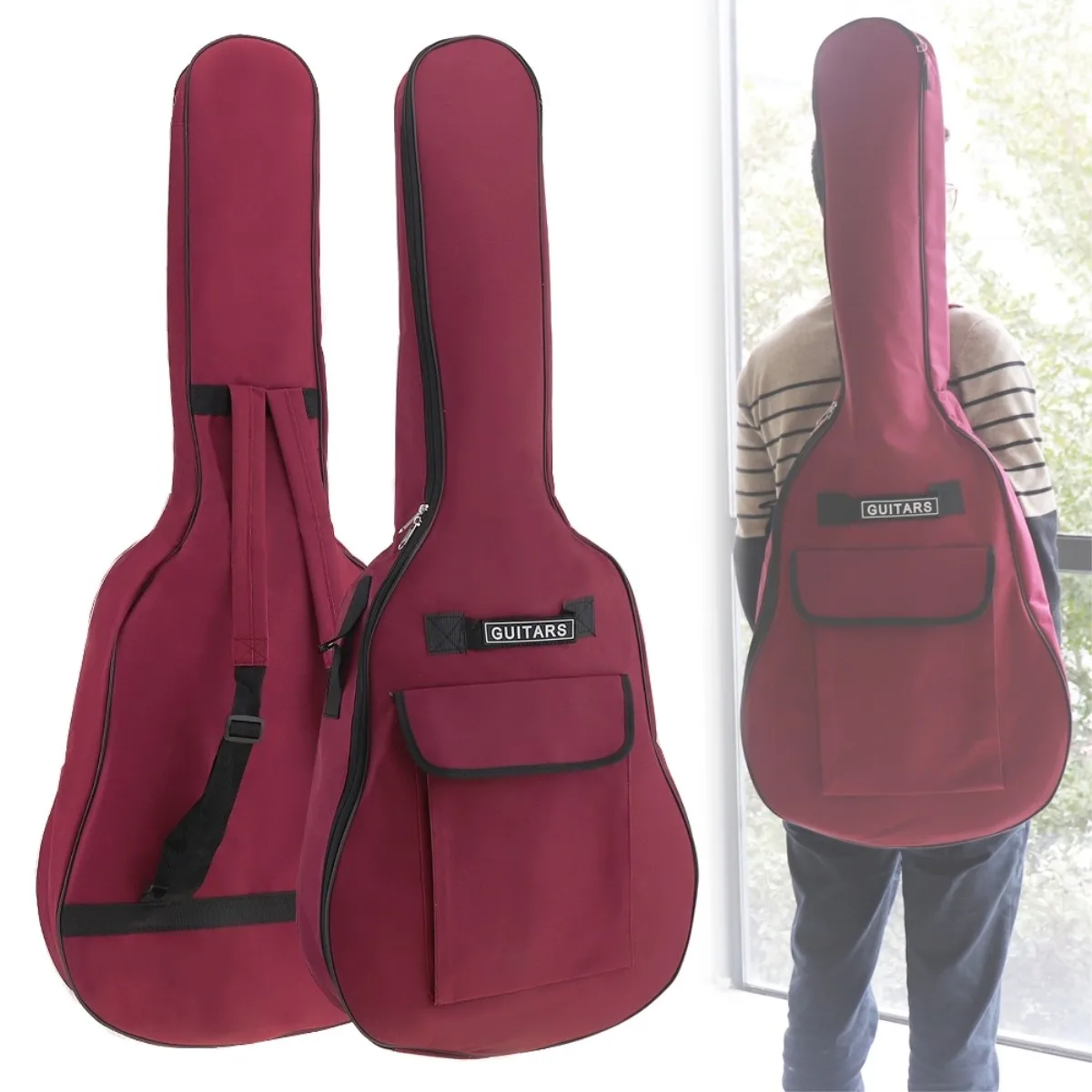 40/41 Inch Electric Acoustic Guitar Bag Case Oxford Cloth Bass Carry Shoulder Strap Backpack Waterproof Instrument Accessories
40/41 Inch Electric Acoustic Guitar Bag Case Oxford Cloth Bass Carry Shoulder Strap Backpack Waterproof Instrument Accessories