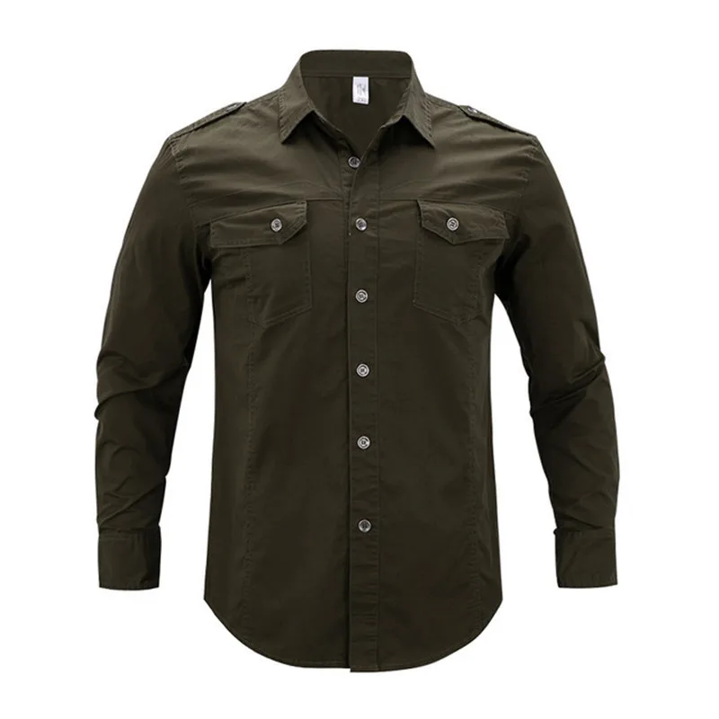 Brand Clothing Men Shirts Thin Spring Autumn Pilot Military Shirt Coat Solid Color Slim Long Sleeve Large Size Outerwear Camisa
Brand Clothing Men Shirts Thin Spring Autumn Pilot Military Shirt Coat Solid Color Slim Long Sleeve Large Size Outerwear Camisa