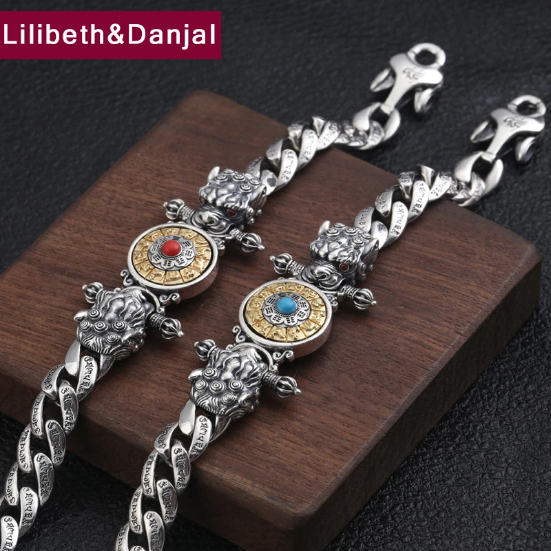 2019 Buddha Bracelet 100% 925 Sterling Silver Men Vajra Zodiac Mantra brave troops Inlaid turquoise Bracelet Bangle Jewelry B04
2019 Buddha Bracelet 100% 925 Sterling Silver Men Vajra Zodiac Mantra brave troops Inlaid turquoise Bracelet Bangle Jewelry B04