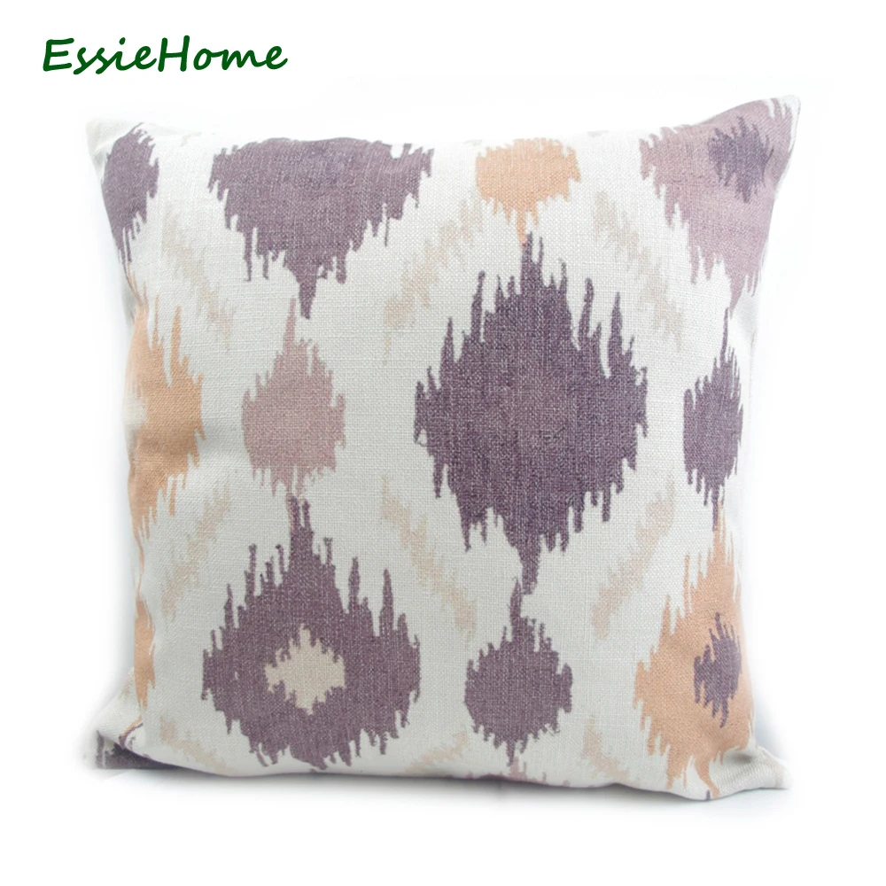 ESSIE HOME High-End Hand Print Purple Ikat Pattern Pillow Case Cushion Cover For Sofa Vintage Look Home Decoration Throw
ESSIE HOME High-End Hand Print Purple Ikat Pattern Pillow Case Cushion Cover For Sofa Vintage Look Home Decoration Throw