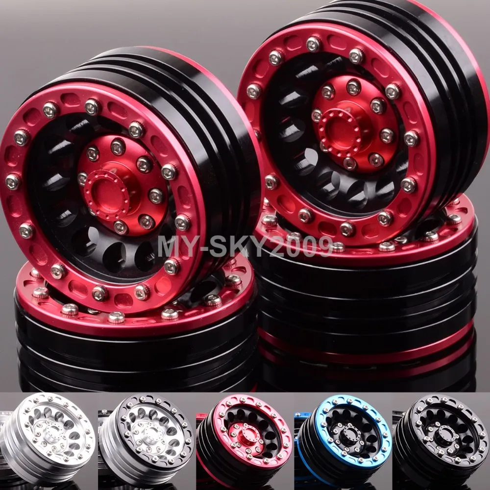 4 шт. алюминиевые 1 9 "Beadlock Колесные диски 1060 для 1/10 RC Грузовик Рок Гусеничный