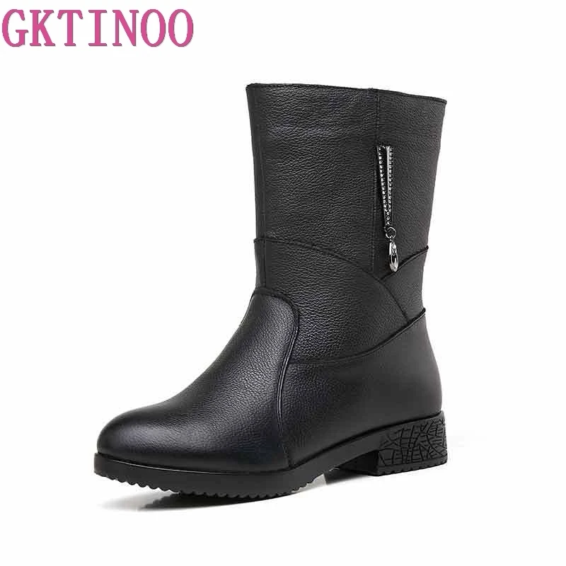 GKTINOO/женские зимние ботинки из натуральной кожи, водонепроницаемые, теплые, до середины голени, на толстом каблуке, большие размеры 35-42
GKTINOO/женские зимние ботинки из натуральной кожи, водонепроницаемые, теплые, до середины голени, на толстом каблуке, большие размеры 35-42