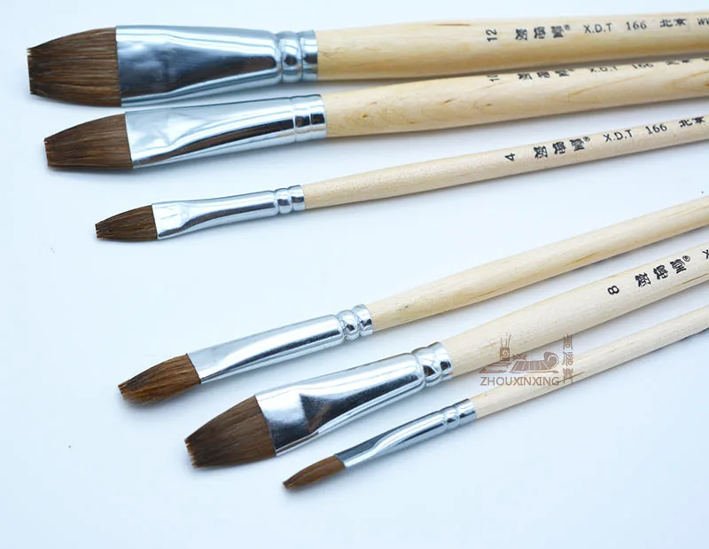 6pcs/Set weasel hair long rod gouache watercolor oil painting brush art supplies acrylic Drawing pen row brush free shipping
6pcs/Set weasel hair long rod gouache watercolor oil painting brush art supplies acrylic Drawing pen row brush free shipping