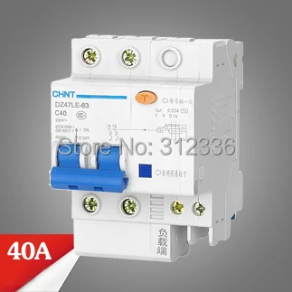 Бесплатная доставка два года гарантии NXBLE-63 DZ47LE-63 C40 2 P 40A полюса ELCB RCD Прерыватель