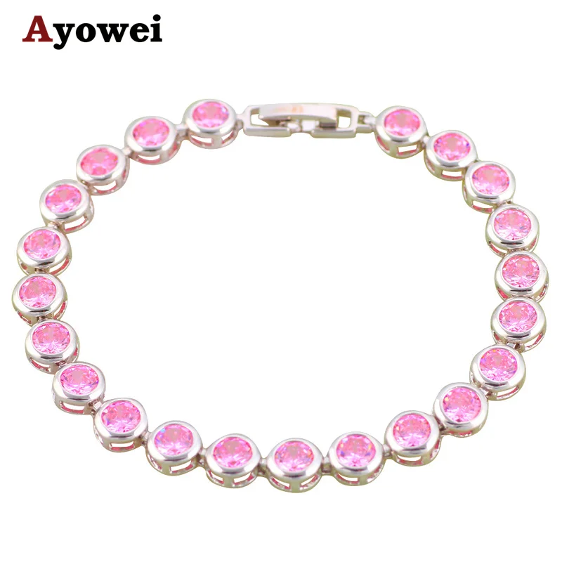 New arrival Wonderful Pink Bezel setting Round shape design Charm Bracelets for women Silver filled fashion jewelry TB647A
New arrival Wonderful Pink Bezel setting Round shape design Charm Bracelets for women Silver filled fashion jewelry TB647A