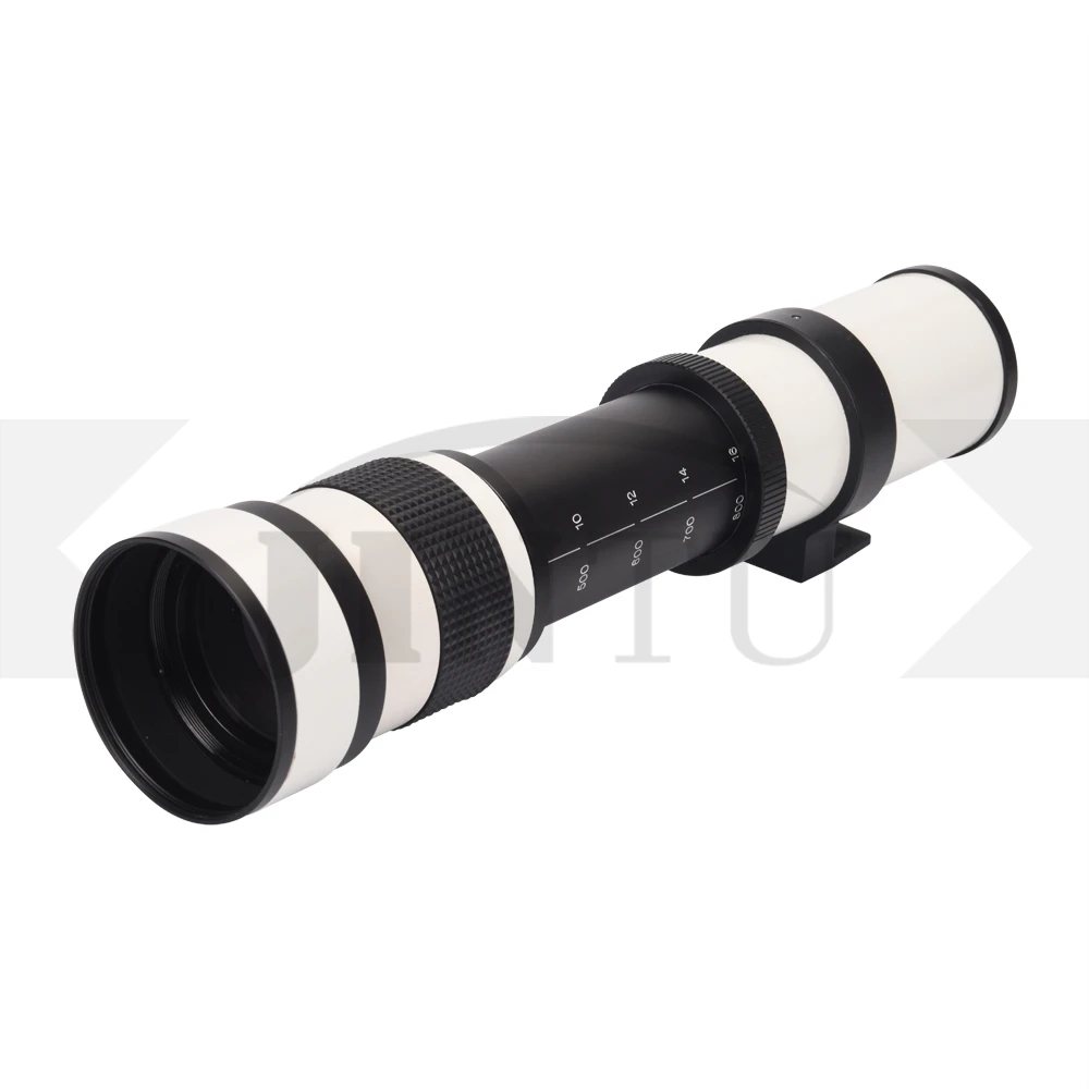 Белый зум-объектив JINTU 420-800 мм F/8 MF + набор для очистки 3 в 1 CANON 650D 800D 77D 450D 750D 90D 80D 550D