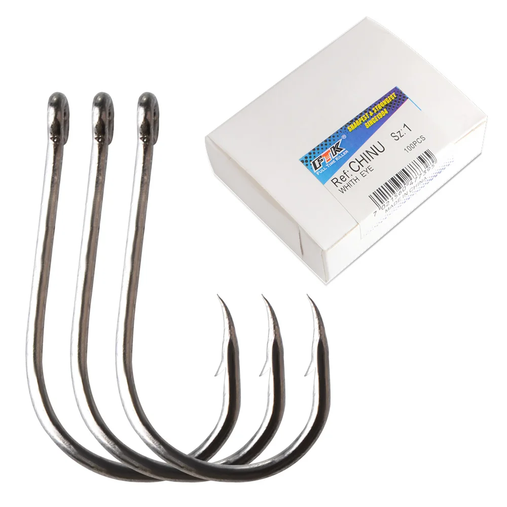 100pcs/ Box Fishing Hooks High Carbon Steel 1#-10# CHINU With Eye Carp Catfish Anzol Peche Japan Tackle Fishing hook
100pcs/ Box Fishing Hooks High Carbon Steel 1#-10# CHINU With Eye Carp Catfish Anzol Peche Japan Tackle Fishing hook