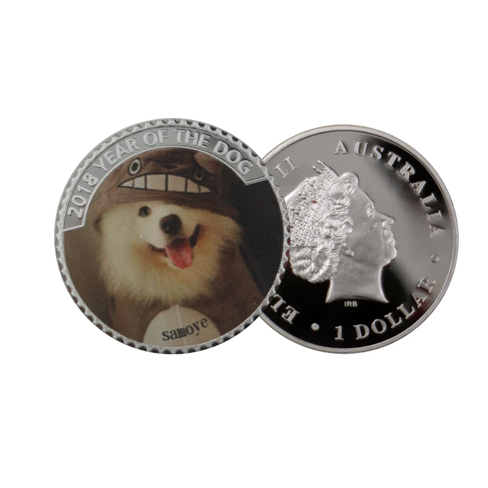 Hot Sale Souvenir Coin 999.9 Silver Plated Metal Coins 2018 Year of The Dog Gift Coins for Child Fun Collecting Home Decor gifts
Hot Sale Souvenir Coin 999.9 Silver Plated Metal Coins 2018 Year of The Dog Gift Coins for Child Fun Collecting Home Decor gifts