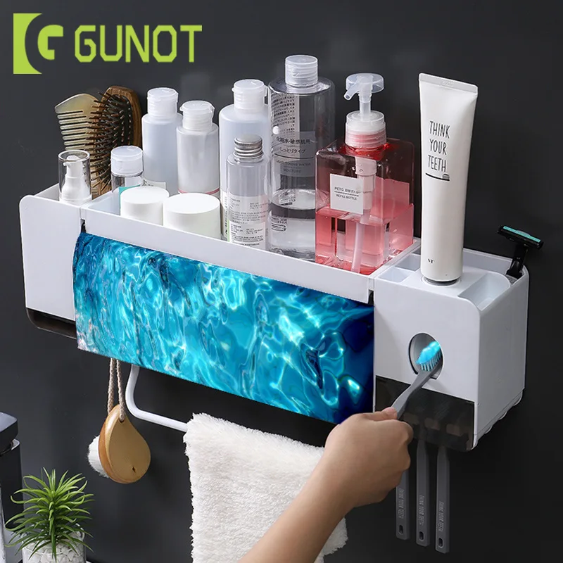 Держатель для зубной щетки GUNOT, Автоматический Дозатор зубной пасты, выдавливатель, аксессуары для ванной комнаты
Держатель для зубной щетки GUNOT, Автоматический Дозатор зубной пасты, выдавливатель, аксессуары для ванной комнаты