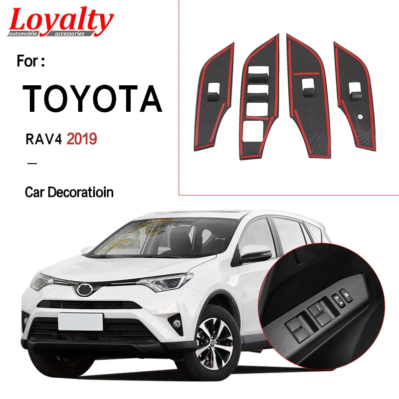 Loyalty For Toyota RAV4 2019 car armrest handrail ABS Carbon fibre inner door window glass switch panel cover 4pcs Car Styling
Loyalty For Toyota RAV4 2019 car armrest handrail ABS Carbon fibre inner door window glass switch panel cover 4pcs Car Styling