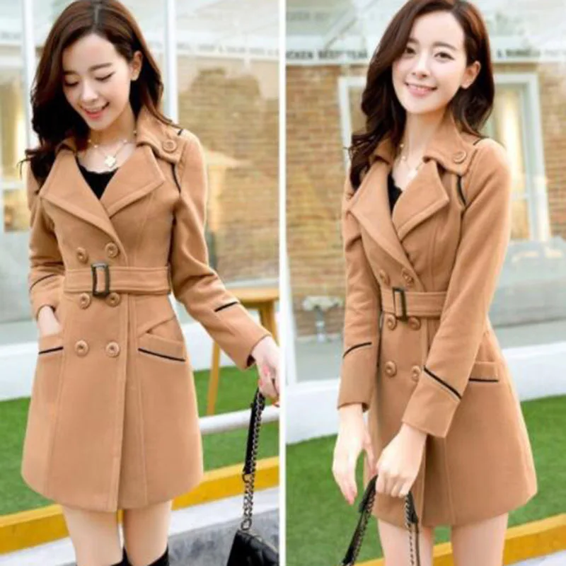2019Autumn Winter Fashion Women Windbreaker New Korean Version Self-cultivation Woolen Coat Female Long Section Woolen CoatAA66
2019Autumn Winter Fashion Women Windbreaker New Korean Version Self-cultivation Woolen Coat Female Long Section Woolen CoatAA66