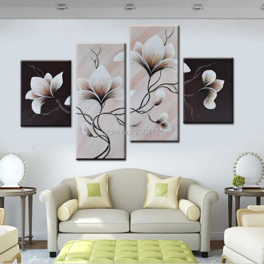4 panels group oil painting on canvas flowers black white style wall paintings easy simple home decoration flower art
4 panels group oil painting on canvas flowers black white style wall paintings easy simple home decoration flower art