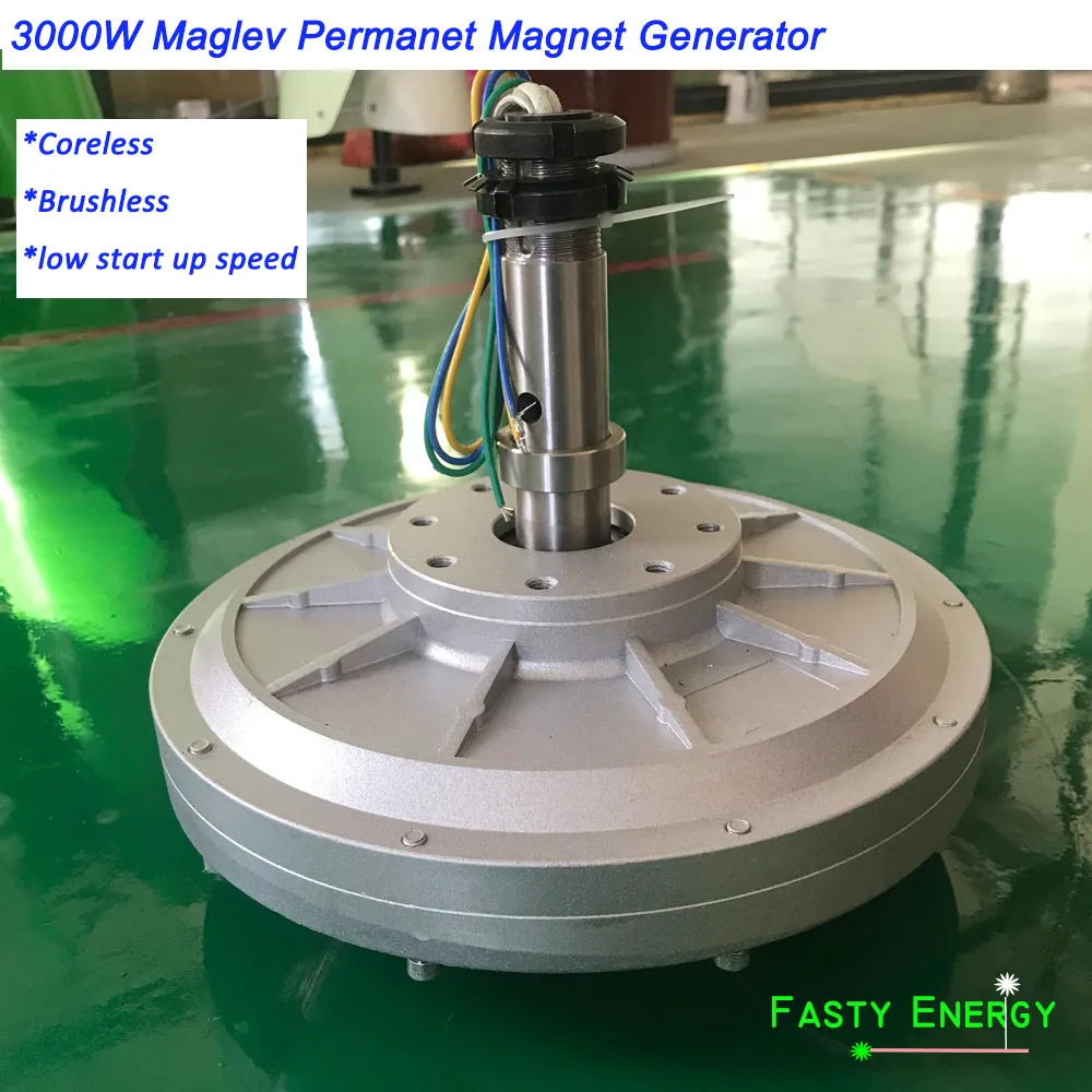 3000W/ 3kw 100, 180, 260rpm 96/220/380VDC Vertical Wind Turbine PMG Coreless Maglev DIY Generator for New Energy Engine POWER
3000W/ 3kw 100, 180, 260rpm 96/220/380VDC Vertical Wind Turbine PMG Coreless Maglev DIY Generator for New Energy Engine POWER