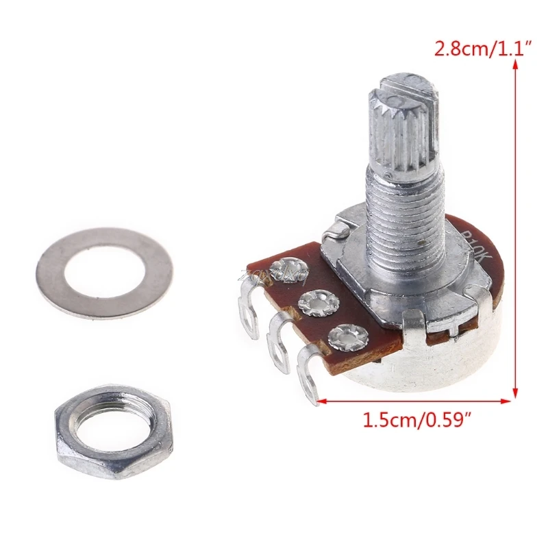 

B10K Electric Bass Guitar Potentiometer Pot Effect Pedal 18mm Shaft Parts Whosale&Dropship