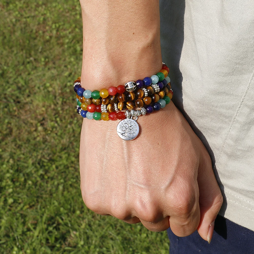 Natural 7 Chakra Tiger Eye Mala Bracelets 108 Buddha Healing Yoga Bracelet For Women And Man Jewelry Dropship
Natural 7 Chakra Tiger Eye Mala Bracelets 108 Buddha Healing Yoga Bracelet For Women And Man Jewelry Dropship