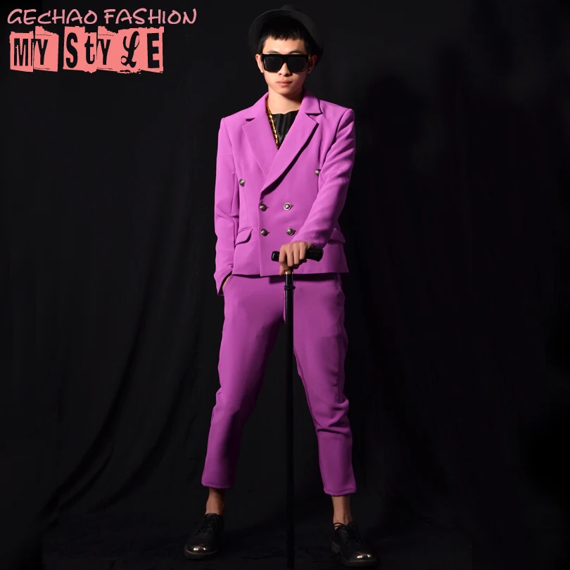 M-6XL!Unique purple visual suits stage nightclub singer hair bar costumes accessories.
M-6XL!Unique purple visual suits stage nightclub singer hair bar costumes accessories.