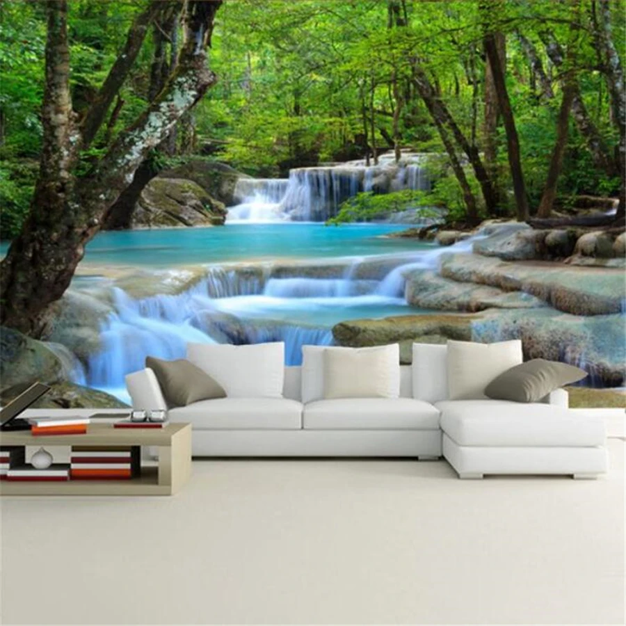 

beibehang papel de parede Custom wallpaper 3d mural beautiful beauty paradise scenery waterfall decorative painting 3d wallpaper