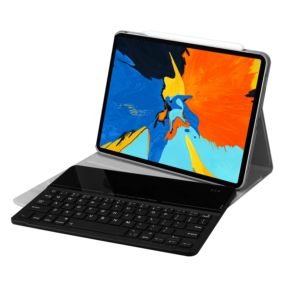 PU Leather Keyboard Smart Keyboard Case Flip Cover SK1102 Wireless BT Keyboard Case Detachable Tempered Glass Keyboard Stand
PU Leather Keyboard Smart Keyboard Case Flip Cover SK1102 Wireless BT Keyboard Case Detachable Tempered Glass Keyboard Stand