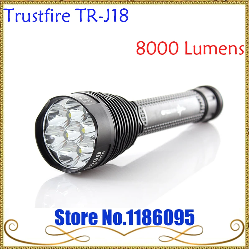 Original Trustfire TR-J18 J18 Flashlight 8000 Lumens 7 X CREE XM-L T6 LED by 18650 or 26650 Battery Waterproof High Power Torch
Original Trustfire TR-J18 J18 Flashlight 8000 Lumens 7 X CREE XM-L T6 LED by 18650 or 26650 Battery Waterproof High Power Torch