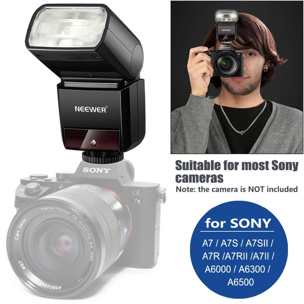 Neewer 2.4G HSS 1/8000s TTL GN36 Wireless Master Slave Flash Speedlite for Sony a9 a7III a7RIII a7II a7RII a7SII a7 a7R a7S
Neewer 2.4G HSS 1/8000s TTL GN36 Wireless Master Slave Flash Speedlite for Sony a9 a7III a7RIII a7II a7RII a7SII a7 a7R a7S