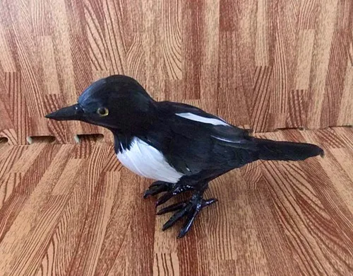 

Simulation magpie polyethylene&furs magpie model funny gift about 13cmx25cmx7.5cm