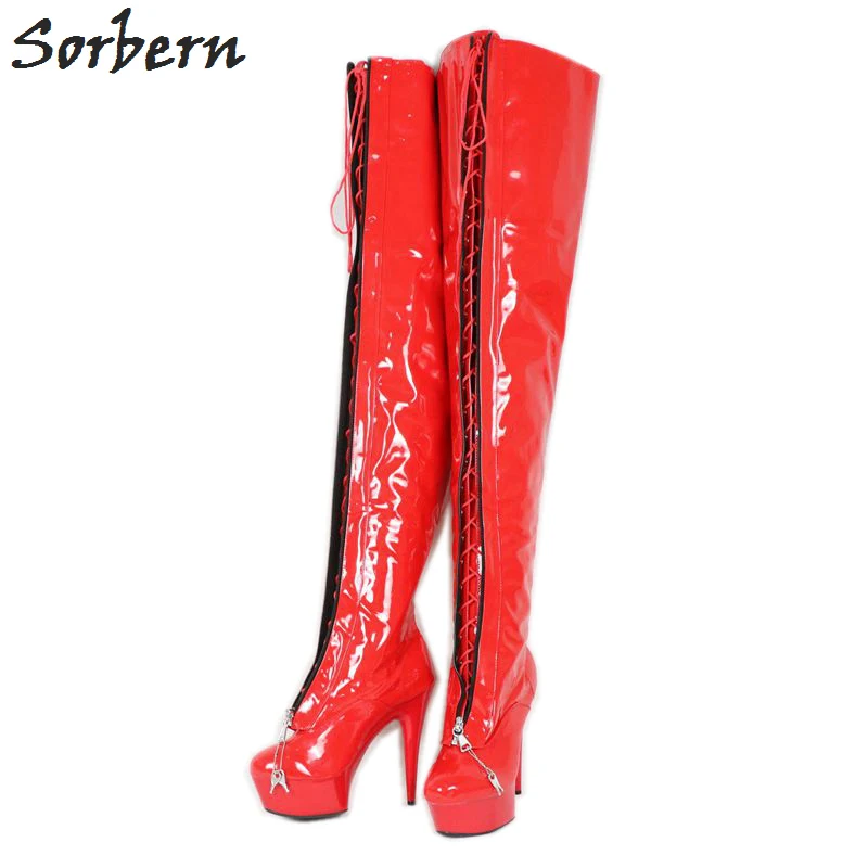 Sorbern Women Boots 15cm Helels Botas Mujer Over Knee Length Patent Leather Bottes Femme 2019 Fashion Womens Boots
Sorbern Women Boots 15cm Helels Botas Mujer Over Knee Length Patent Leather Bottes Femme 2019 Fashion Womens Boots